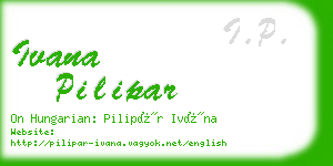 ivana pilipar business card